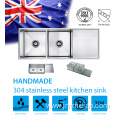 304 Stainless Steel Undermount Kitchen Sink With Drainboard